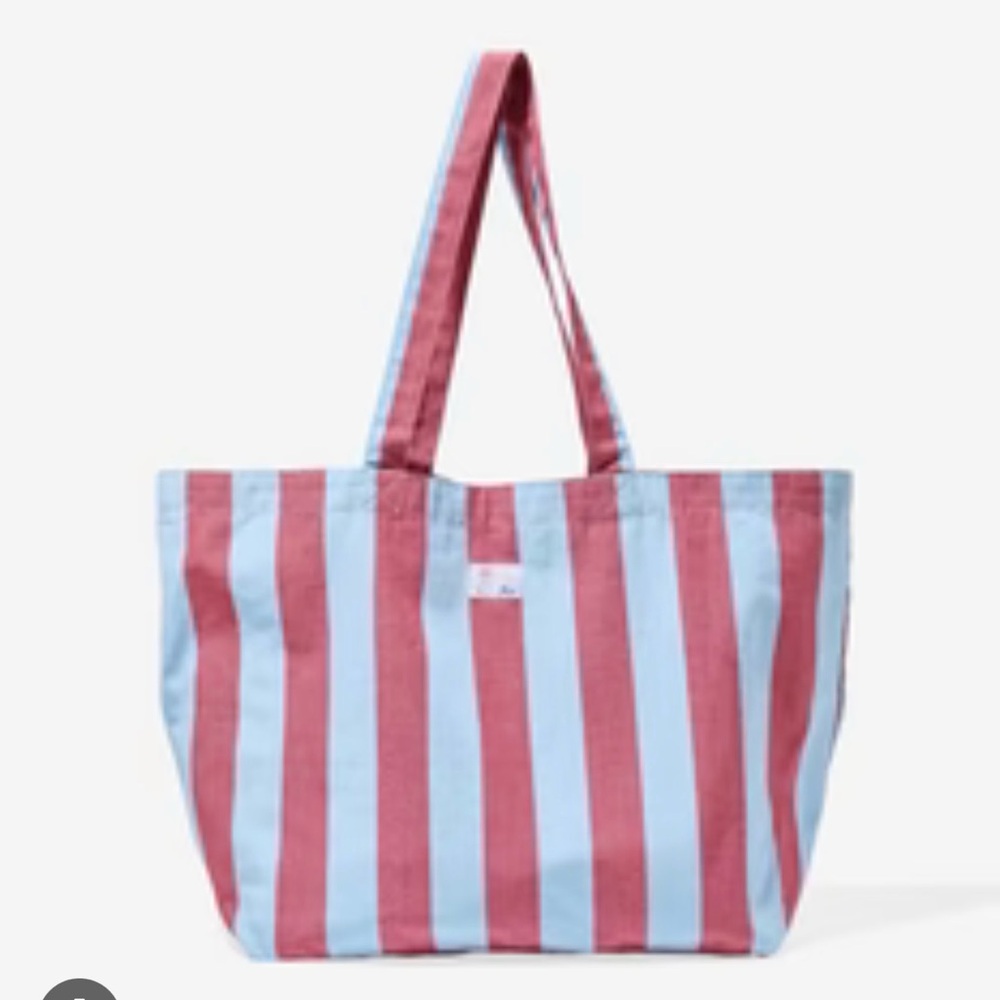 Oso & Me Striped Tote Bag - Red and Blue